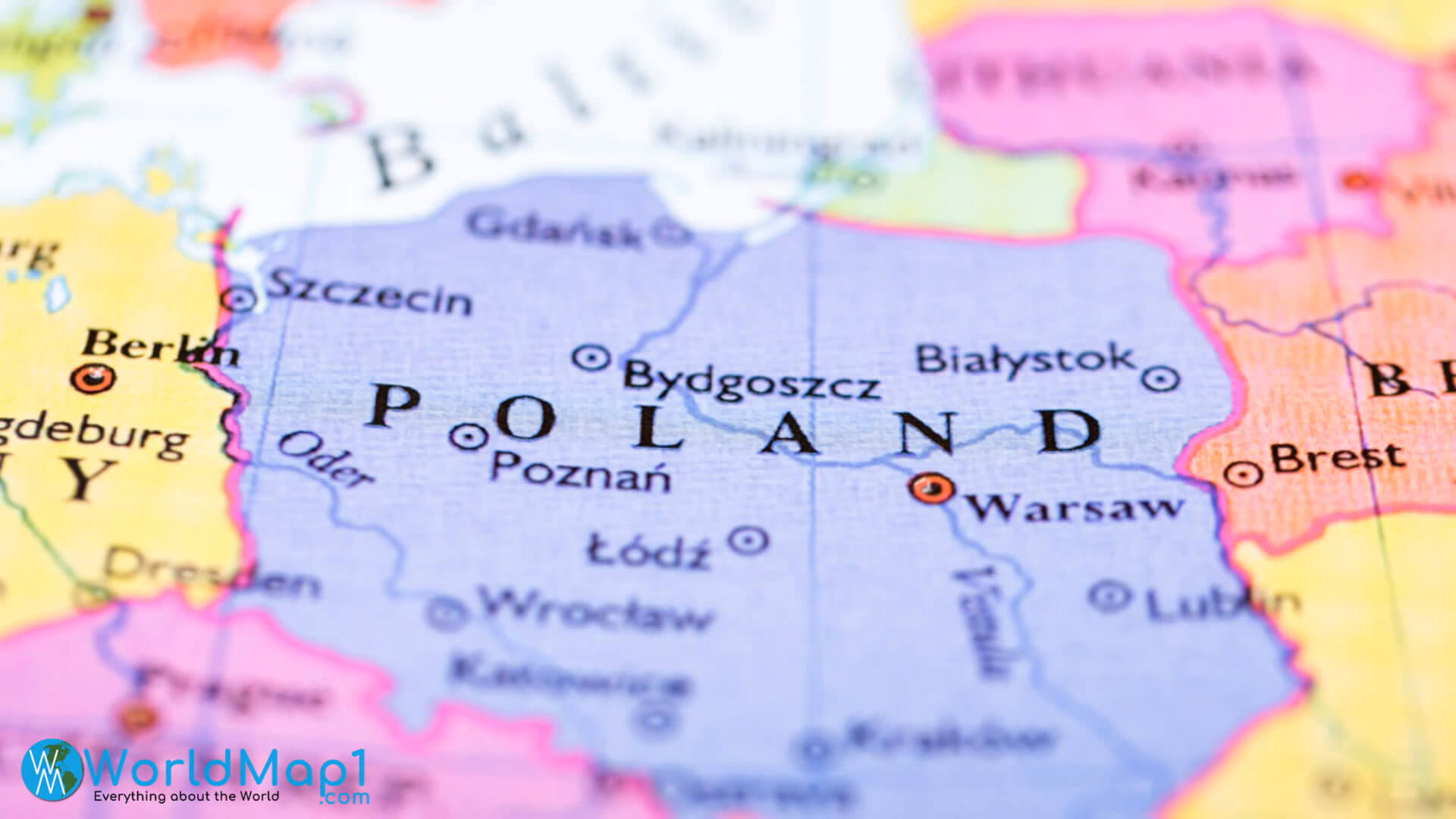 Polen Hauptstadt Warschau und Polen Karte